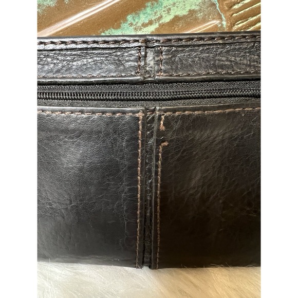 Fossil Maddox Keyhole Wallet Black 3/4 Zip Around - Picture 7 of 12